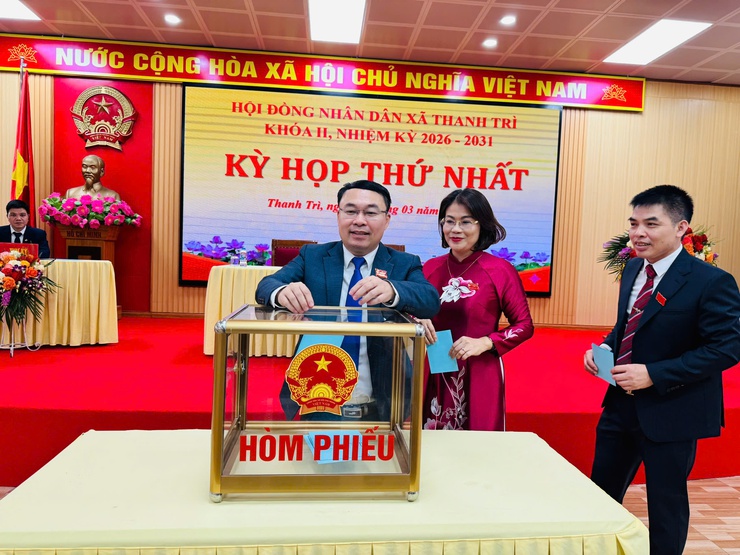 Kỳ họp thứ Nhất HĐND xã Thanh Trì: Kiện toàn nhân sự chủ chốt- Ảnh 10.