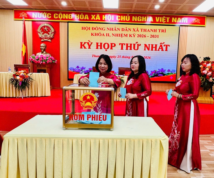 Kỳ họp thứ Nhất HĐND xã Thanh Trì: Kiện toàn nhân sự chủ chốt- Ảnh 12.
