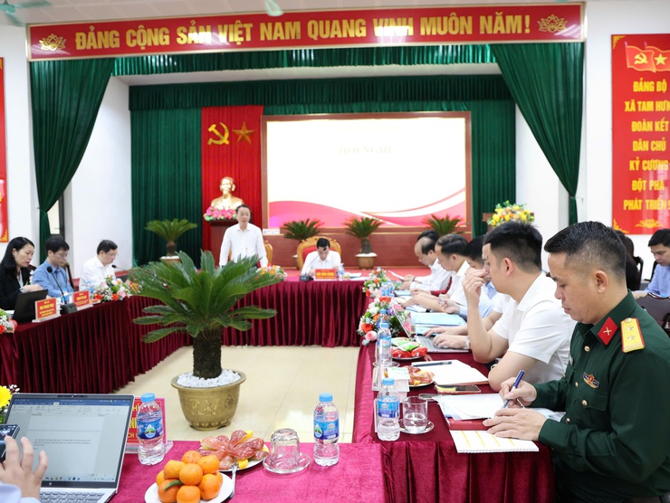 Đoàn kiểm tra số 08 của Thành ủy Hà Nội làm việc với Đảng ủy xã Tam Hưng: Nhấn mạnh tháo gỡ "điểm nghẽn", rõ tiến độ, rõ trách nhiệm- Ảnh 1.