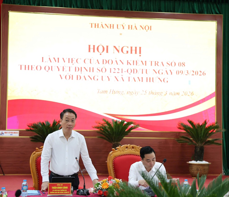 Đoàn kiểm tra số 08 của Thành ủy Hà Nội làm việc với Đảng ủy xã Tam Hưng: Nhấn mạnh tháo gỡ "điểm nghẽn", rõ tiến độ, rõ trách nhiệm- Ảnh 9.