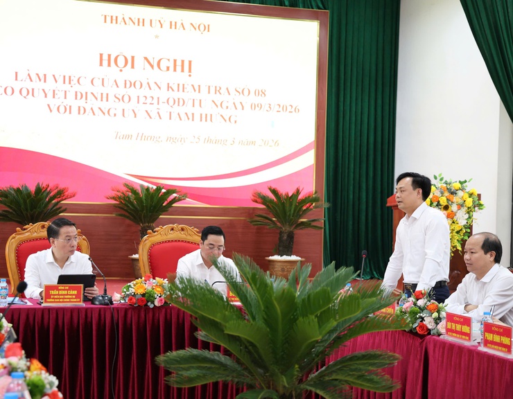 Đoàn kiểm tra số 08 của Thành ủy Hà Nội làm việc với Đảng ủy xã Tam Hưng: Nhấn mạnh tháo gỡ "điểm nghẽn", rõ tiến độ, rõ trách nhiệm- Ảnh 5.