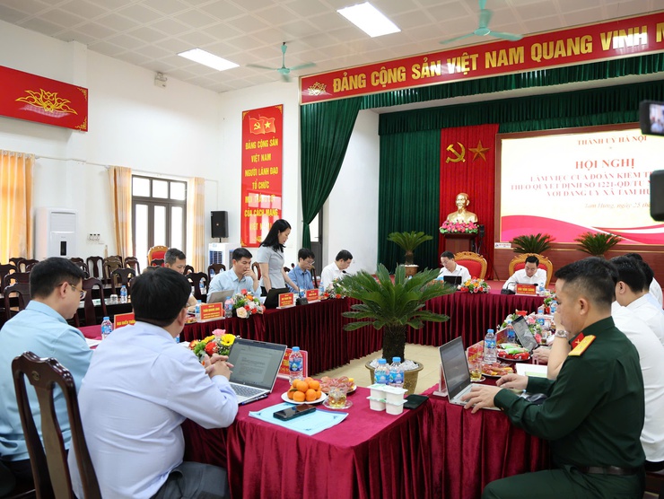 Đoàn kiểm tra số 08 của Thành ủy Hà Nội làm việc với Đảng ủy xã Tam Hưng: Nhấn mạnh tháo gỡ "điểm nghẽn", rõ tiến độ, rõ trách nhiệm- Ảnh 7.