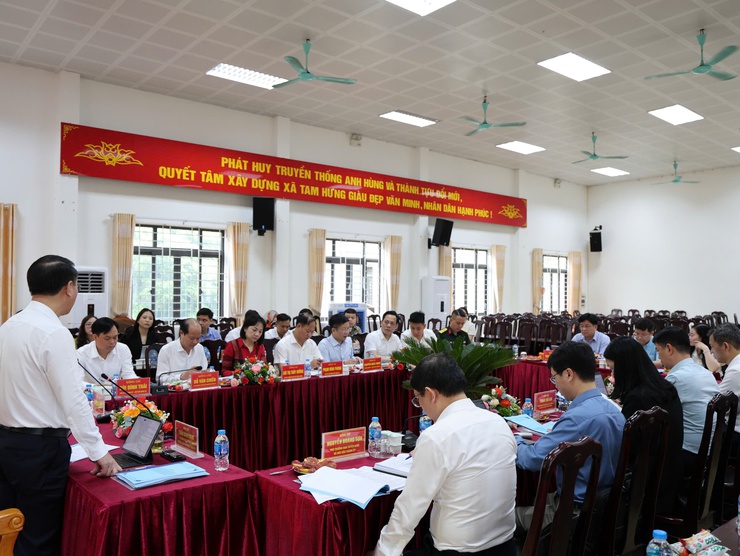 Đoàn kiểm tra số 08 của Thành ủy Hà Nội làm việc với Đảng ủy xã Tam Hưng: Nhấn mạnh tháo gỡ "điểm nghẽn", rõ tiến độ, rõ trách nhiệm- Ảnh 8.