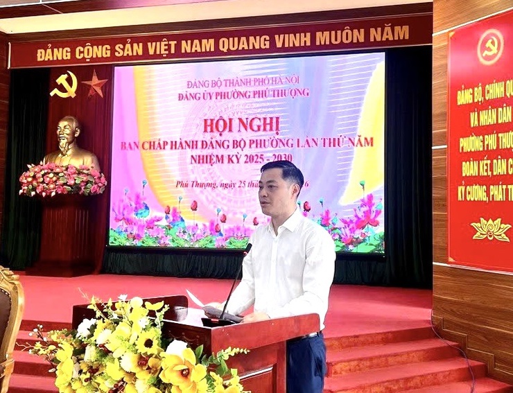 Phường Phú Thượng tổ chức Hội nghị lần thứ năm Ban Chấp hành Đảng bộ phường, nhiệm kỳ 2025–2030- Ảnh 2.