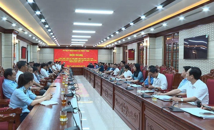 Phúc Thọ: Làm việc với các hộ giết mổ gia súc, gia cầm về việc chấm dứt hoạt động giết mổ nhỏ lẻ trong khu dân cư- Ảnh 7.