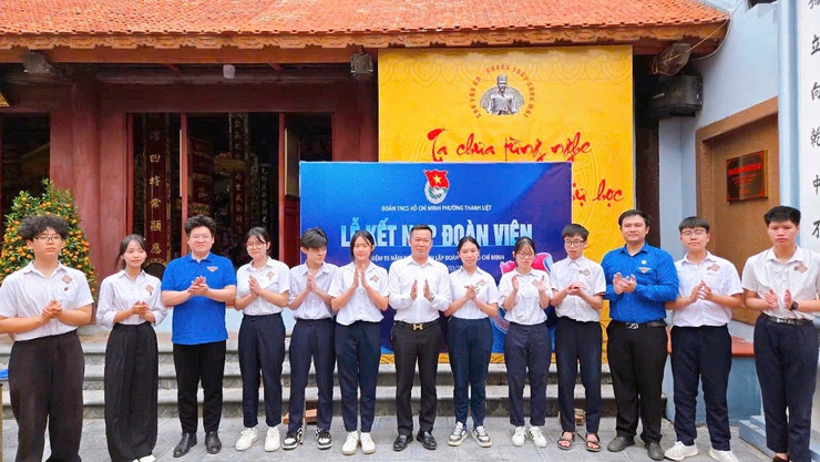 Đoàn phường Thanh Liệt: Kết nạp 95 đoàn viên mới- Ảnh 6.