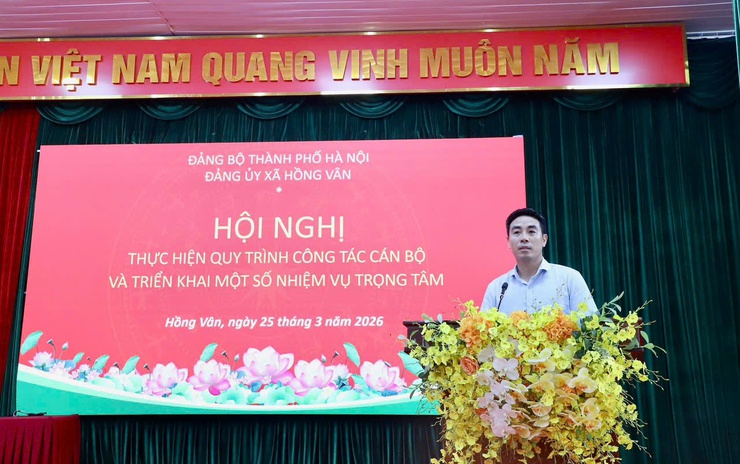 Đảng ủy xã Hồng Vân tổ chức hội nghị thực hiện quy trình công tác cán bộ - Ảnh 6.