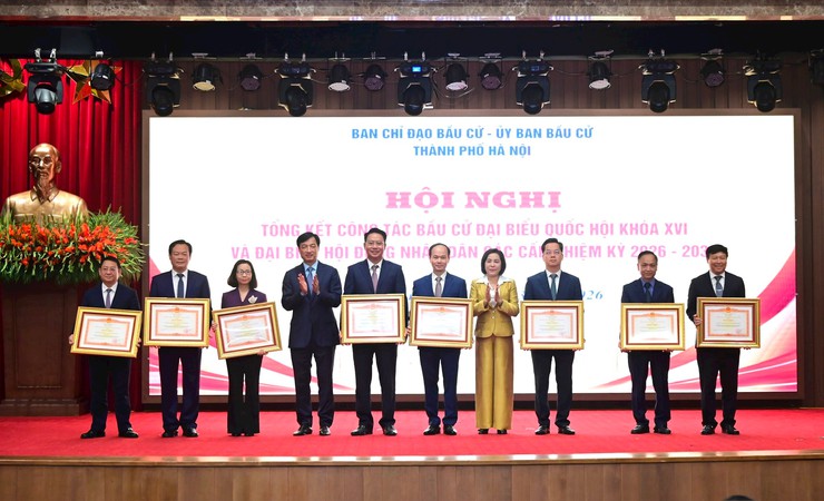 Xã Đoài Phương tham dự hội nghị trực tuyến tổng kết công tác bầu cử đại biểu Quốc hội khóa XVI và đại biểu HĐND các cấp của thành phố Hà Nội- Ảnh 2.