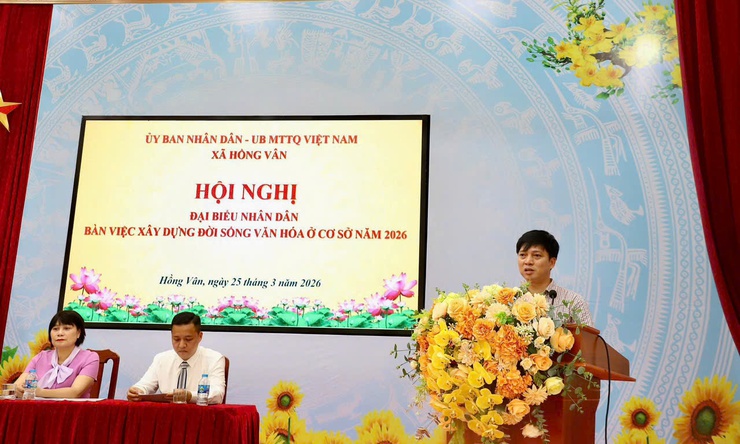 Xã Hồng Vân Hội nghị đại biểu nhân dân bàn việc xây dựng đời sống văn hóa cơ sở năm 2026.- Ảnh 3.