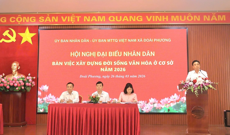 Hội nghị đại biểu Nhân dân bàn việc xây dựng đời sống văn hóa ở cơ sở xã Đoài Phương năm 2026

- Ảnh 2.