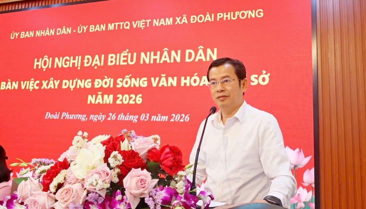 Hội nghị đại biểu Nhân dân bàn việc xây dựng đời sống văn hóa ở cơ sở xã Đoài Phương năm 2026

- Ảnh 3.