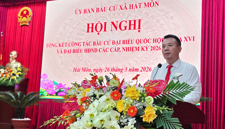 Xã Hát Môn tổng kết thành công cuộc bầu cử đại biểu Quốc hội và HĐND các cấp nhiệm kỳ 2026-2031- Ảnh 3.