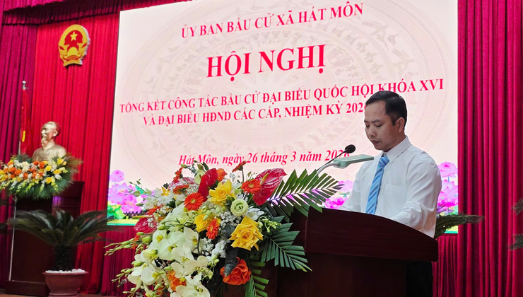 Xã Hát Môn tổng kết thành công cuộc bầu cử đại biểu Quốc hội và HĐND các cấp nhiệm kỳ 2026-2031- Ảnh 4.