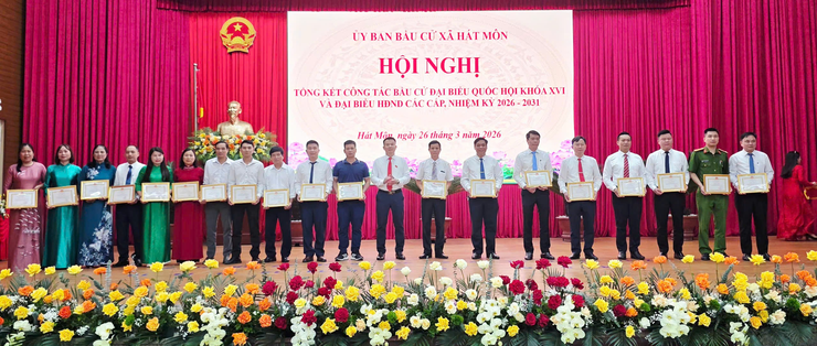 Xã Hát Môn tổng kết thành công cuộc bầu cử đại biểu Quốc hội và HĐND các cấp nhiệm kỳ 2026-2031- Ảnh 5.