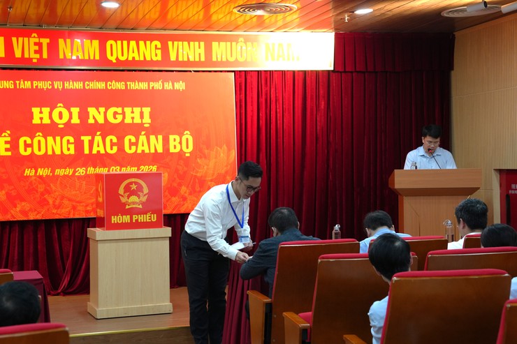 Trung tâm Phục vụ hành chính công tổ chức Hội nghị kiện toàn, bổ sung chức danh cán bộ- Ảnh 2.