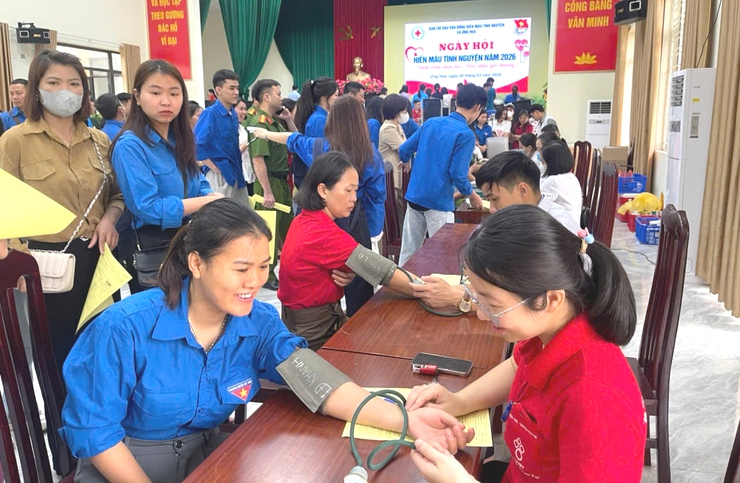 ỨNG HOÀ TIẾP NHẬN HƠN 300 ĐƠN VỊ MÁU TẠI “LỄ HỘI XUÂN HỒNG” ĐỢT 1 NĂM 2026.- Ảnh 2.