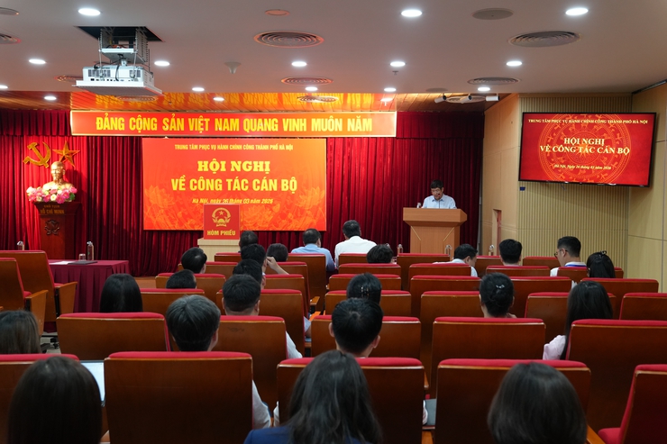 Trung tâm Phục vụ hành chính công tổ chức Hội nghị kiện toàn, bổ sung chức danh cán bộ- Ảnh 8.