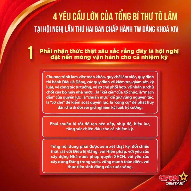 4 YÊU CẦU CỦA TỔNG BÍ THƯ TÔ LÂM TẠI HỘI NGHỊ LẦN THỨ HAI BAN CHẤP HÀNH TRUNG ƯƠNG ĐẢNG KHÓA XIV- Ảnh 1.