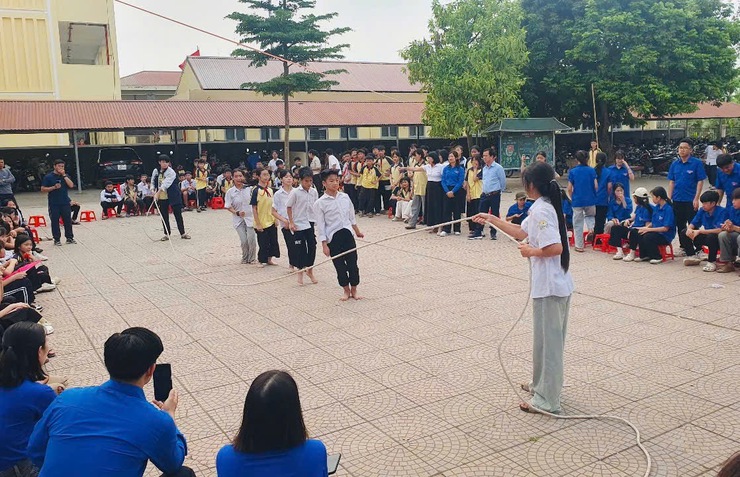 Trường THCS Xuân Đình: Rộn ràng Ngày hội "Thiếu nhi vui khỏe - Tiến bước lên Đoàn"- Ảnh 5.