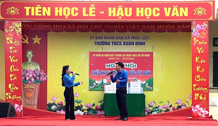 Trường THCS Xuân Đình: Rộn ràng Ngày hội "Thiếu nhi vui khỏe - Tiến bước lên Đoàn"- Ảnh 6.