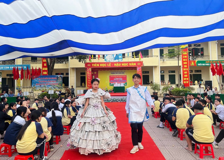 Trường THCS Xuân Đình: Rộn ràng Ngày hội "Thiếu nhi vui khỏe - Tiến bước lên Đoàn"- Ảnh 10.