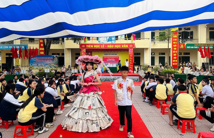 Trường THCS Xuân Đình: Rộn ràng Ngày hội "Thiếu nhi vui khỏe - Tiến bước lên Đoàn"- Ảnh 11.