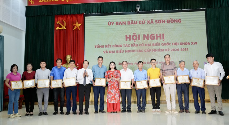 Xã Sơn Đồng tổng kết thành công cuộc bầu cử đại biểu Quốc hội khóa XVI và đại biểu HĐND các cấp nhiệm kỳ 2026 - 2031- Ảnh 7.