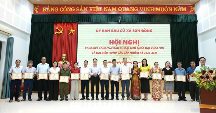 Xã Sơn Đồng tổng kết thành công cuộc bầu cử đại biểu Quốc hội khóa XVI và đại biểu HĐND các cấp nhiệm kỳ 2026 - 2031- Ảnh 15.