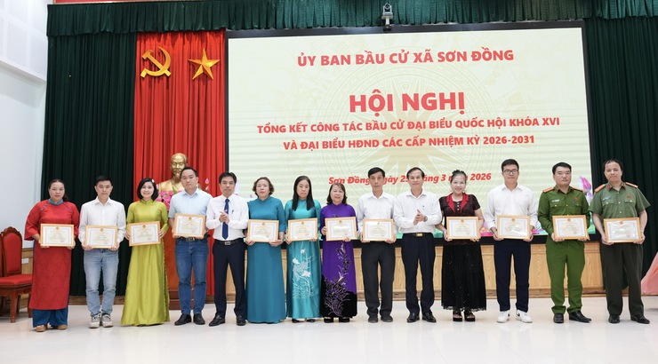 Xã Sơn Đồng tổng kết thành công cuộc bầu cử đại biểu Quốc hội khóa XVI và đại biểu HĐND các cấp nhiệm kỳ 2026 - 2031- Ảnh 11.