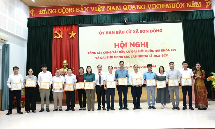 Xã Sơn Đồng tổng kết thành công cuộc bầu cử đại biểu Quốc hội khóa XVI và đại biểu HĐND các cấp nhiệm kỳ 2026 - 2031- Ảnh 13.