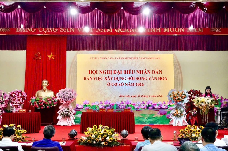 XÃ KIM ANH TỔ CHỨC HỘI NGHỊ ĐẠI BIỂU NHÂN DÂN BÀN VIỆC XÂY DỰNG ĐỜI SỐNG VĂN HÓA Ở CƠ SỞ NĂM 2026- Ảnh 1.