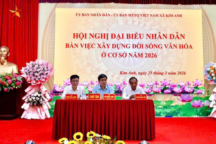 XÃ KIM ANH TỔ CHỨC HỘI NGHỊ ĐẠI BIỂU NHÂN DÂN BÀN VIỆC XÂY DỰNG ĐỜI SỐNG VĂN HÓA Ở CƠ SỞ NĂM 2026- Ảnh 2.