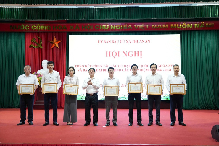 Xã Thuận An tổng kết công tác bầu cử đại biểu Quốc hội khóa XVI và đại biểu HĐND các cấp nhiệm kỳ 2026- 2031- Ảnh 5.