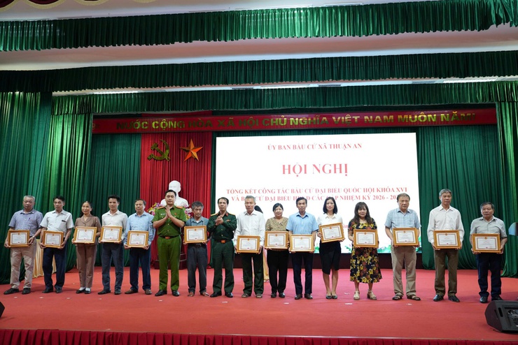 Xã Thuận An tổng kết công tác bầu cử đại biểu Quốc hội khóa XVI và đại biểu HĐND các cấp nhiệm kỳ 2026- 2031- Ảnh 11.