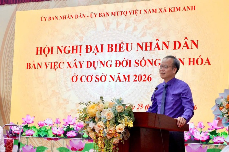 XÃ KIM ANH TỔ CHỨC HỘI NGHỊ ĐẠI BIỂU NHÂN DÂN BÀN VIỆC XÂY DỰNG ĐỜI SỐNG VĂN HÓA Ở CƠ SỞ NĂM 2026- Ảnh 9.