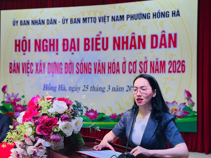 Phường Hồng Hà tổ chức Hội nghị đại biểu Nhân dân bàn việc xây dựng đời sống văn hóa cơ sở năm 2026- Ảnh 6.