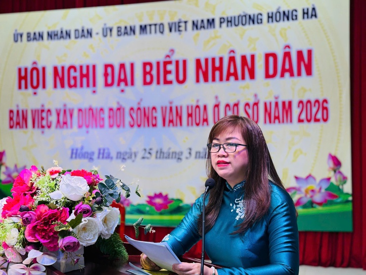 Phường Hồng Hà tổ chức Hội nghị đại biểu Nhân dân bàn việc xây dựng đời sống văn hóa cơ sở năm 2026- Ảnh 4.