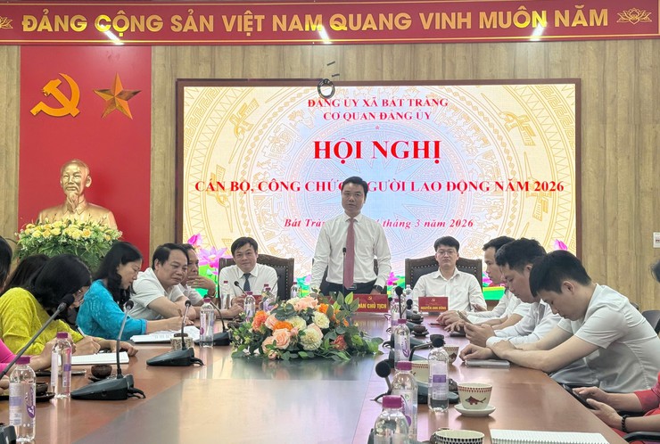 Cơ quan Đảng ủy xã Bát Tràng tổ chức Hội nghị cán bộ, công chức, người lao động năm 2026- Ảnh 2.
