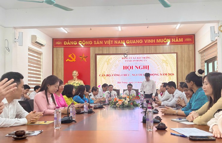 Cơ quan Đảng ủy xã Bát Tràng tổ chức Hội nghị cán bộ, công chức, người lao động năm 2026- Ảnh 1.
