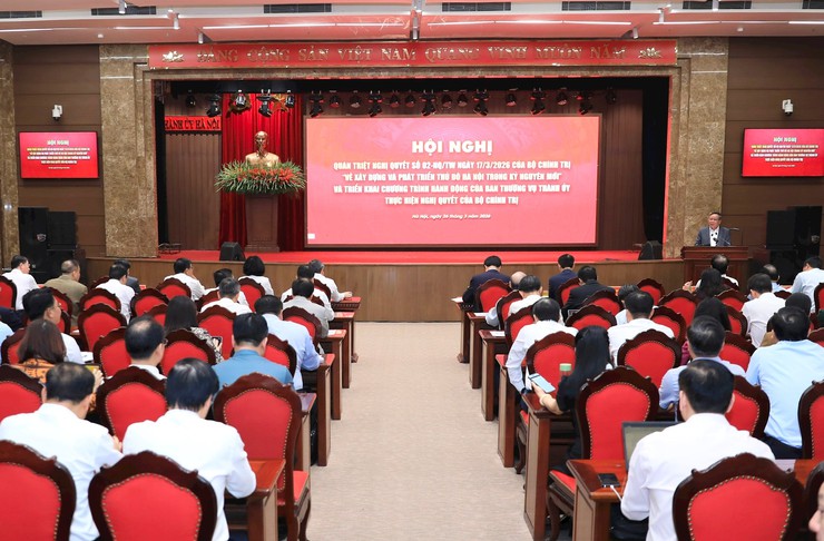 Xã Phú Nghĩa dự hội nghị quán triệt Nghị quyết số 02-NQ/TW ngày 17-3-2026 của Bộ Chính trị về "Xây dựng và phát triển Thủ đô Hà Nội trong kỷ nguyên mới”- Ảnh 1.