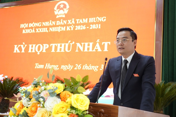 Kỳ họp thứ nhất HĐND xã Tam Hưng khóa XXIII: Mở đầu nhiệm kỳ mới với nhiều kỳ vọng- Ảnh 1.