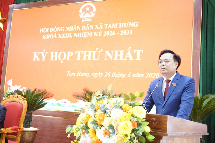 Kỳ họp thứ nhất HĐND xã Tam Hưng khóa XXIII: Mở đầu nhiệm kỳ mới với nhiều kỳ vọng- Ảnh 3.