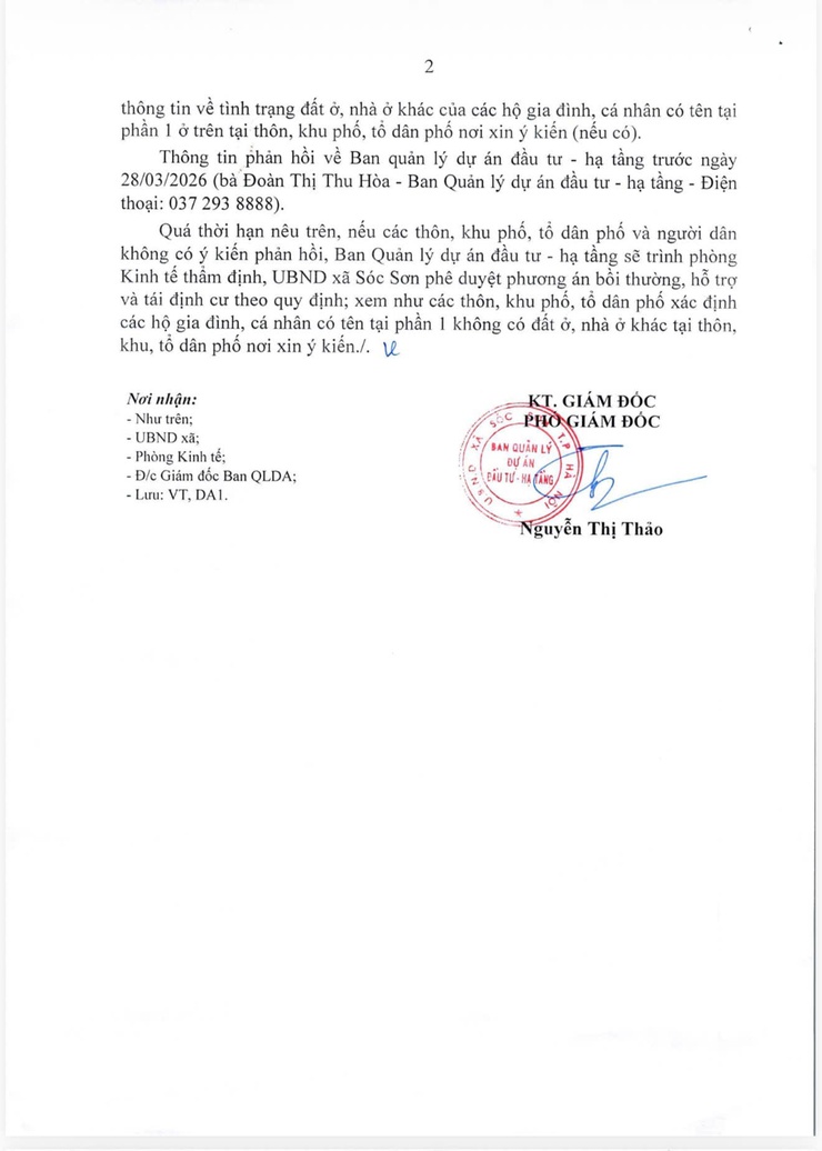 Xã Sóc Sơn tổ chức công khai xin ý kiến về tình trạng đất ở, nhà ở khác ngoài thửa đất thu hồi để thực hiện công tác giải phóng mặt bằng dự án mở rộng quốc lộ 3 theo quy hoạch.- Ảnh 2.