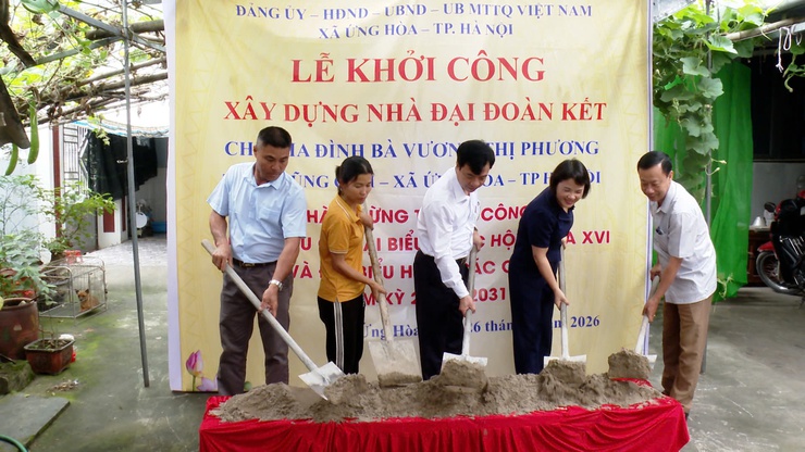 ỨNG HÒA KHỞI CÔNG 2 NHÀ "ĐẠI ĐOÀN KẾT" XÃ NĂM 2026.- Ảnh 1.