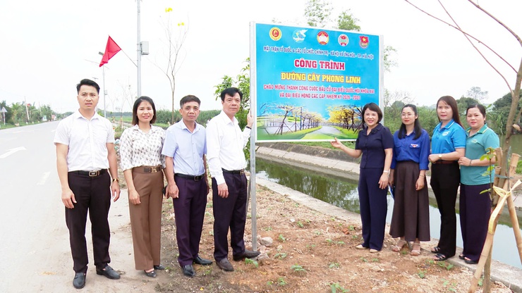 ỨNG HÒA GẮN BIỂN 2 CÔNG TRÌNH HÀNG CÂY CHÀO MỪNG CÁC SỰ KIỆN TRỌNG ĐẠI.- Ảnh 1.