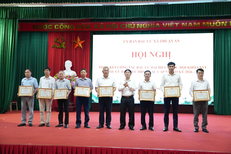 Xã Thuận An tổng kết công tác bầu cử đại biểu Quốc hội khóa XVI và đại biểu HĐND các cấp nhiệm kỳ 2026- 2031- Ảnh 4.