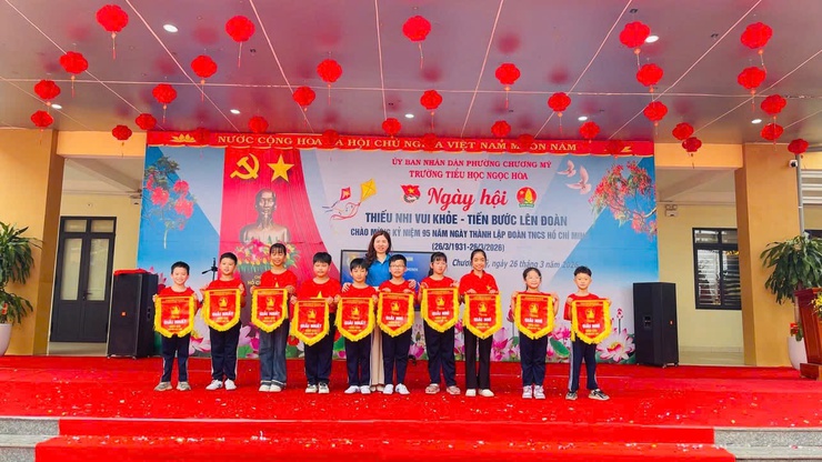 Ngày hội “Thiếu nhi vui khỏe - Tiến bước lên đoàn” tại trường tiểu học Ngọc Hòa- Ảnh 8.