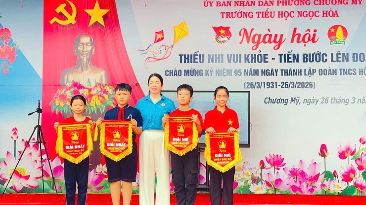 Ngày hội “Thiếu nhi vui khỏe - Tiến bước lên đoàn” tại trường tiểu học Ngọc Hòa- Ảnh 9.