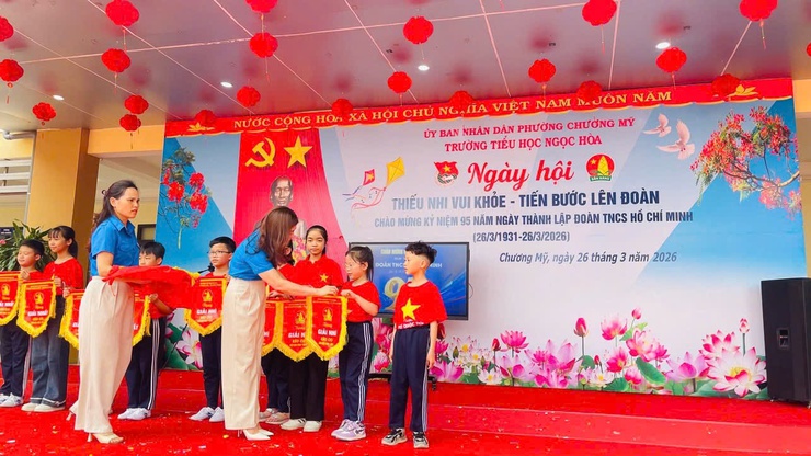 Ngày hội “Thiếu nhi vui khỏe - Tiến bước lên đoàn” tại trường tiểu học Ngọc Hòa- Ảnh 10.