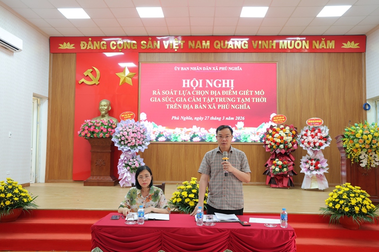 Xã Phú Nghĩa triển khai rà soát, lựa chọn điểm giết mổ gia súc, gia cầm tập trung tạm thời trên địa bàn- Ảnh 3.